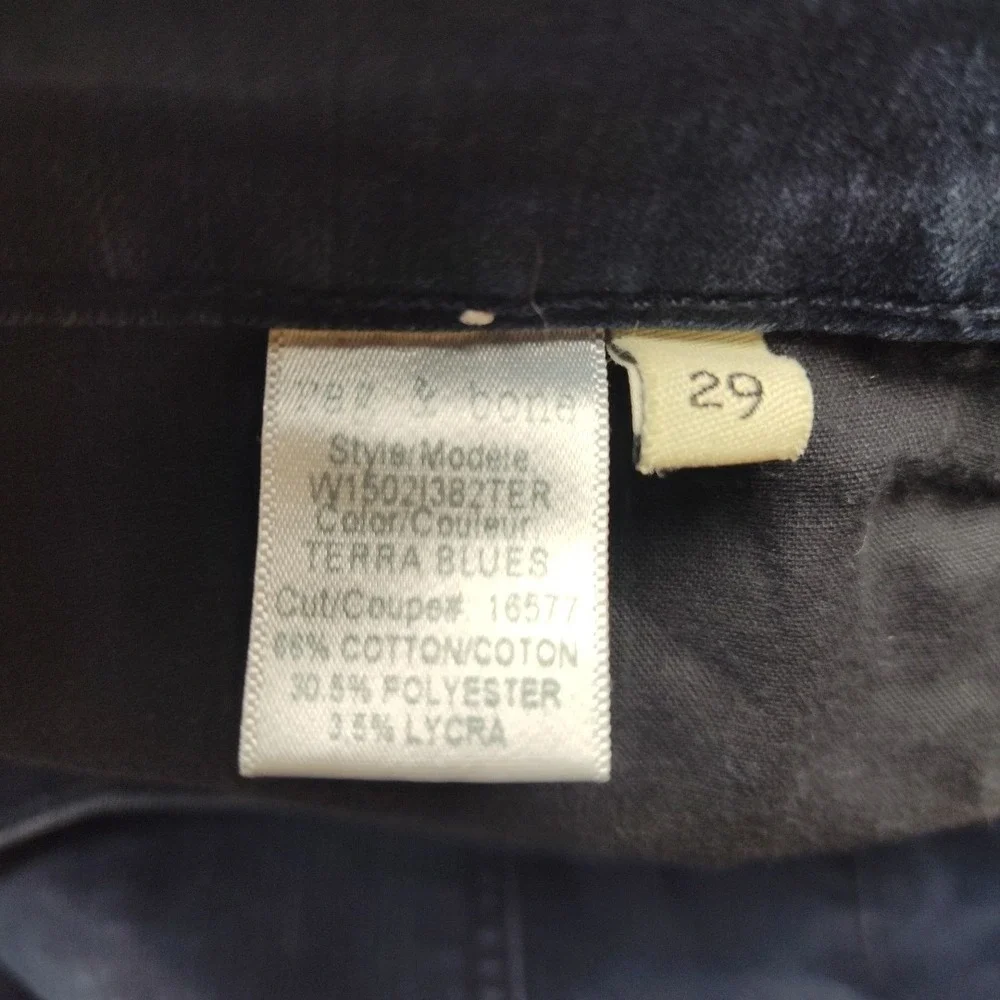 Rag Bone Jeans Womens 29 Blue Skinny Dark Wash Distressed‎ Denim Pants School